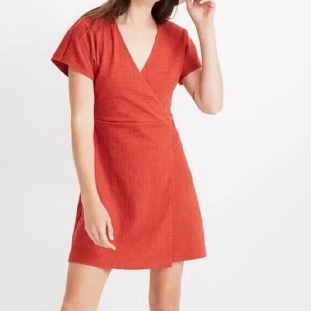 Madewell Wrap Mini Dress – Red | Size S | Pre-Owned / Excellent